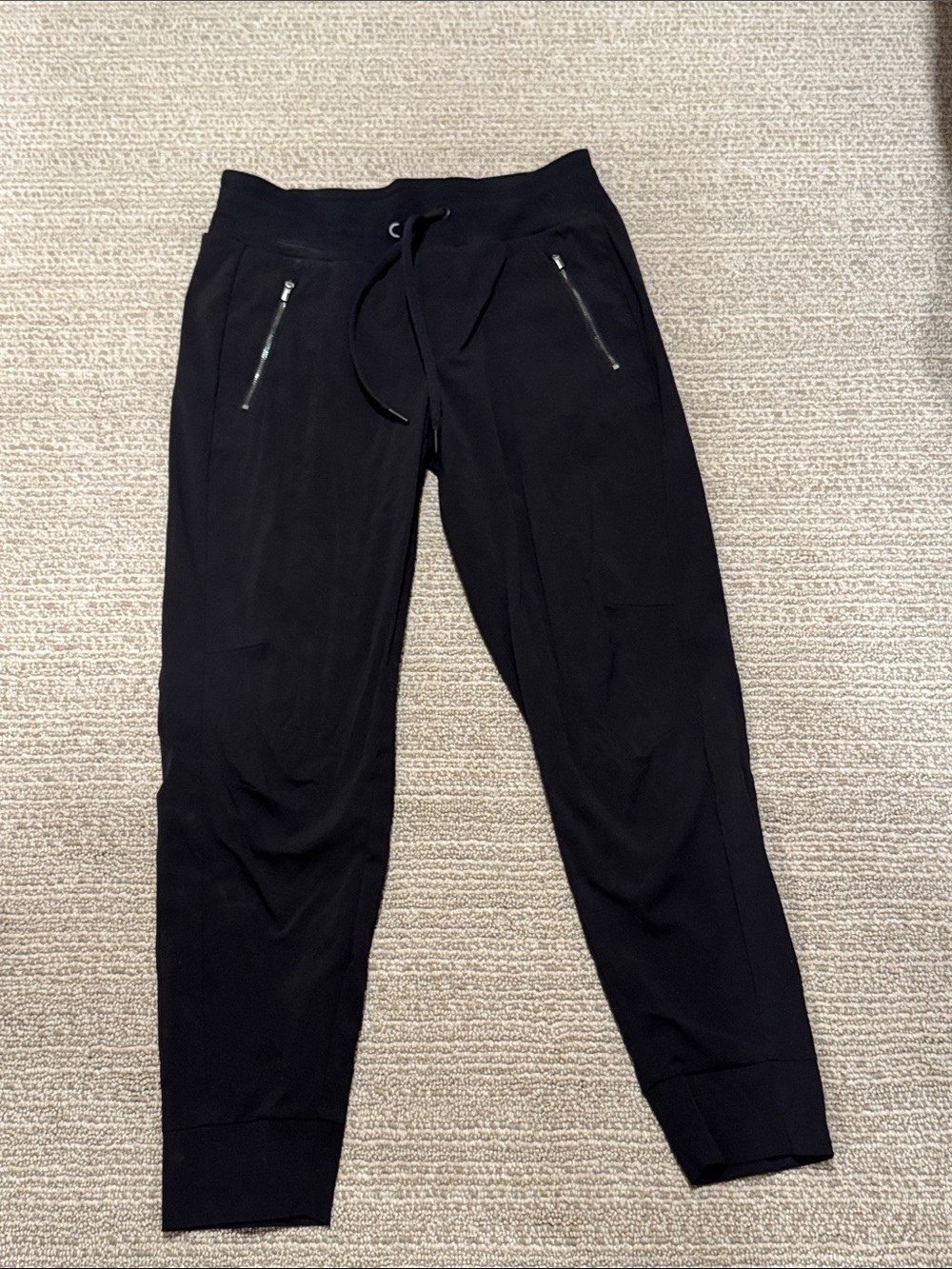 Athleta Black Women's Track Joggers with Zip Pockets